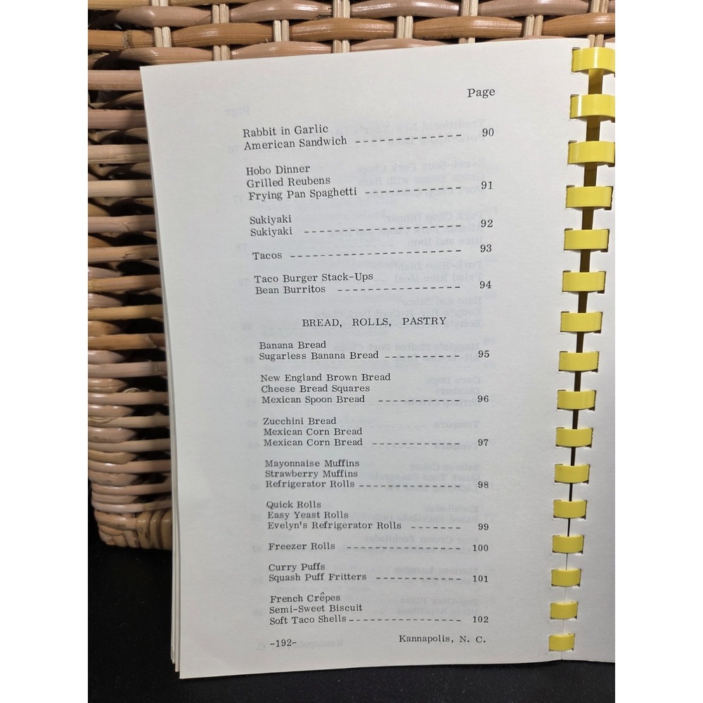 Ben Avenue Free Will Baptist Church Cookbook Kannapolis NC 1978 Missionaries - Picture 14 of 16